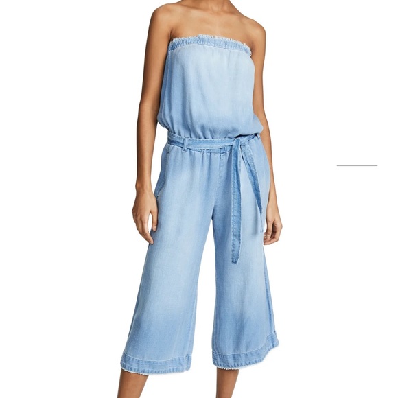 Jessica Simpson Denim Wide Leg Jumpsuit Sz Small - Picture 1 of 8